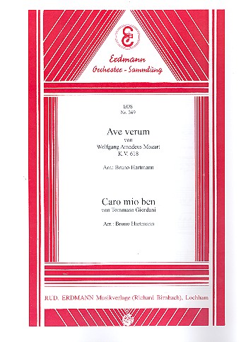 Vorderes Coverbild Ave verum KV618   und  Caro mio ben