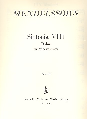 Vorderes Coverbild Sinfonia D-Dur Nr.8