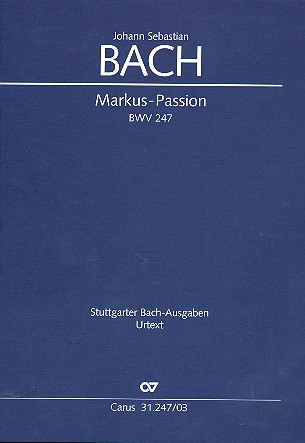 Vorderes Coverbild Markuspassion BWV247