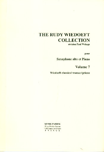 The Rudy Wiedoeft Collection vol.7: