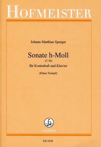 Vorderes Coverbild Sonate h-Moll (T 36)