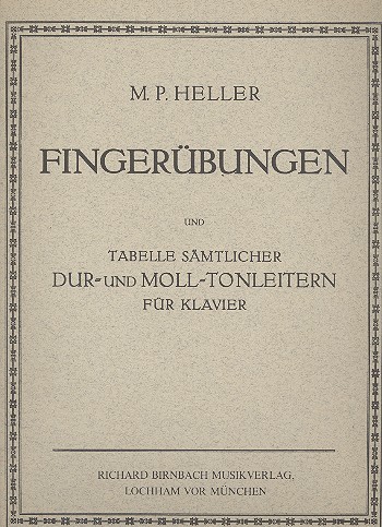 Vorderes Coverbild Fingerübungen mit Tabelle sämtlicher Dur- und Molltonarten 