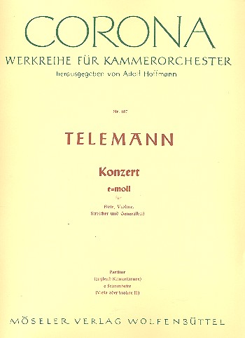 Vorderes Coverbild Konzert e-Moll