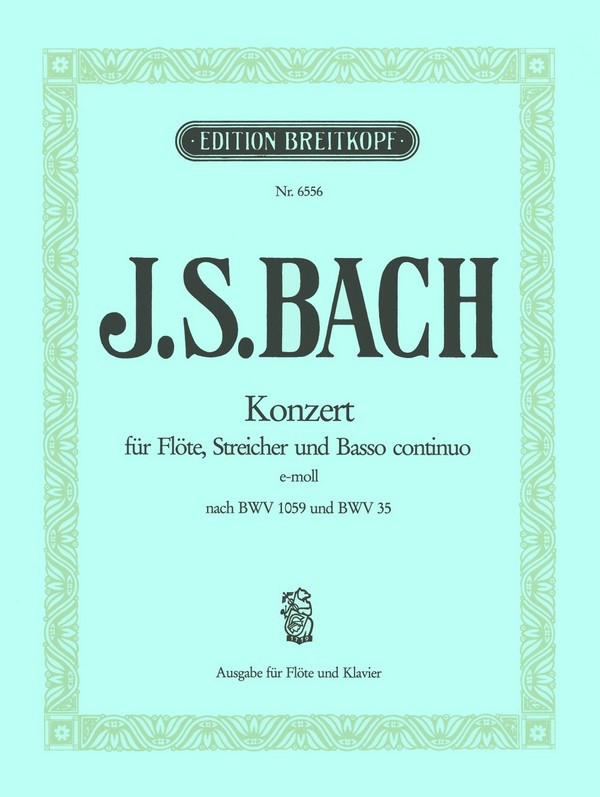 Vorderes Coverbild Konzert e-Moll nach BWV35