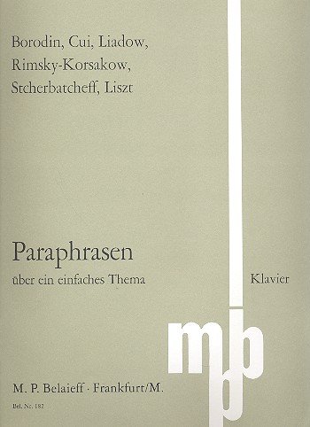 Vorderes Coverbild Paraphrasen über ein einfaches Thema