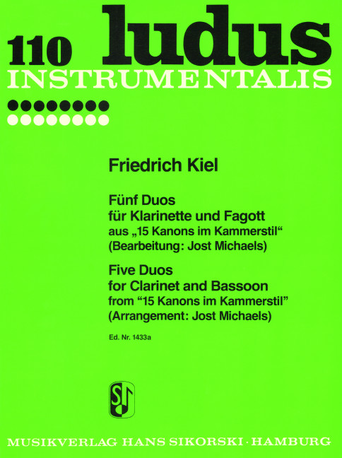 Vorderes Coverbild 5 Duos aus 15 Kanons im Kammerstil