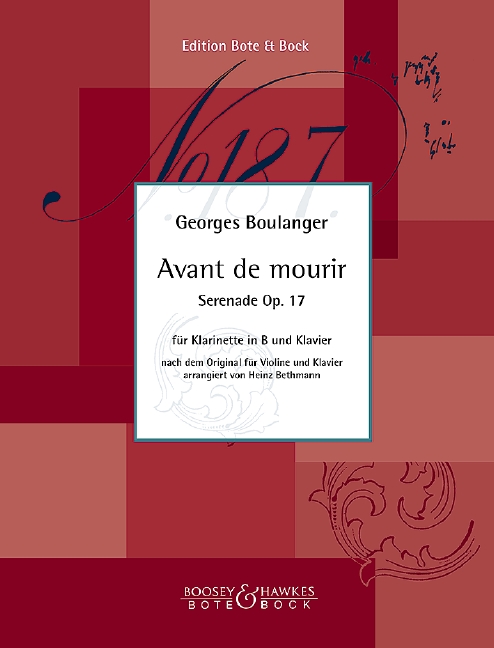 Avant de mourir op.17