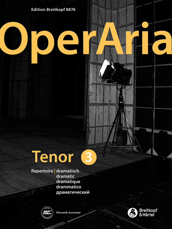 Vorderes Coverbild OperAria Tenor Band 3: dramatisch (+Download)
