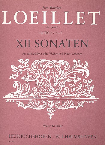 12 Sonaten op.3 Band 3 (Nr.7-9)