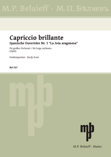 Vorderes Coverbild Capriccio brillante über das Thema der Jota Aragonesa (1845)