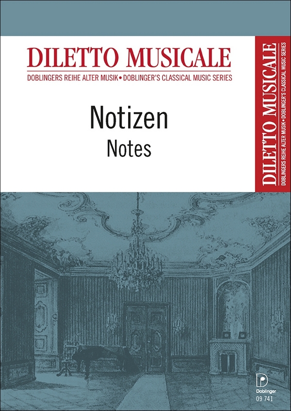 Vorderes Coverbild Notizheft Diletto musicale Din A6 hoch 8 Systeme