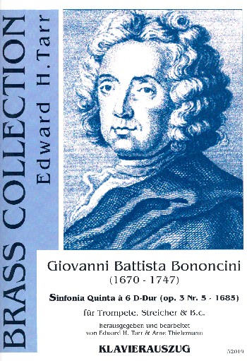 Vorderes Coverbild Sinfonia quinta à 6 D-Dur op.3,5 für Trompete, Streicher und Bc