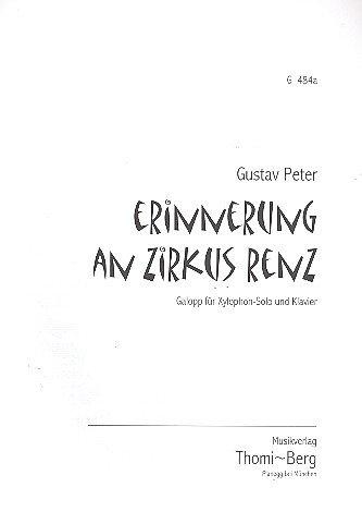 Vorderes Coverbild Erinnerung an Zirkus Renz 