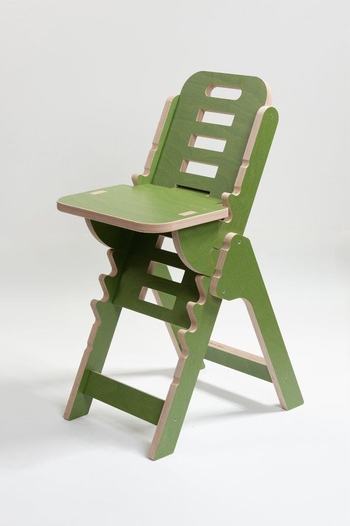 Vorderes Coverbild Musikerstuhl Tidlos Birke Multiplex grasgrün