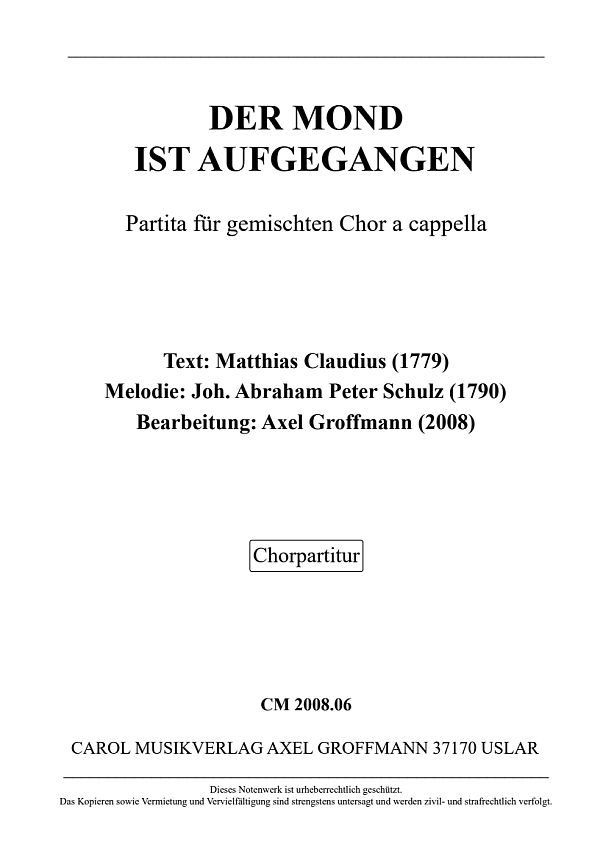 Vorderes Coverbild Der Mond ist aufgegangen