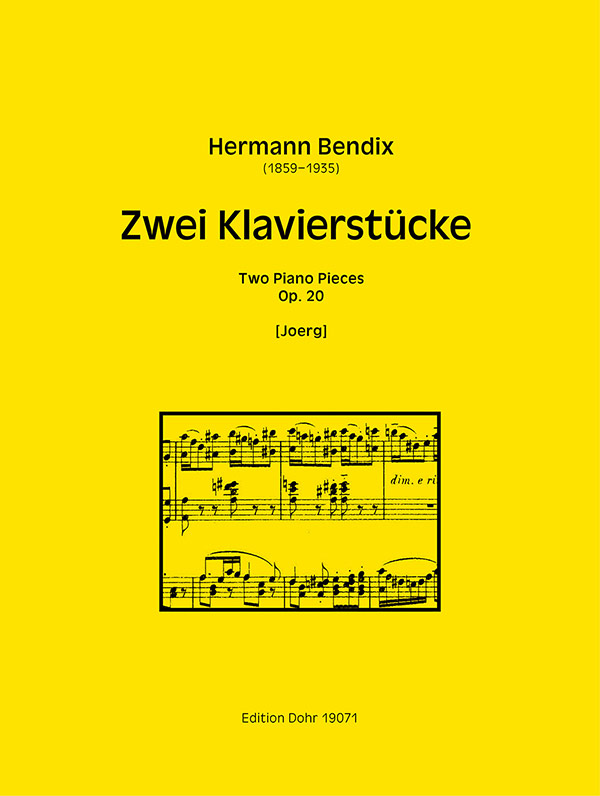 Vorderes Coverbild 2 Klavierstücke op.20