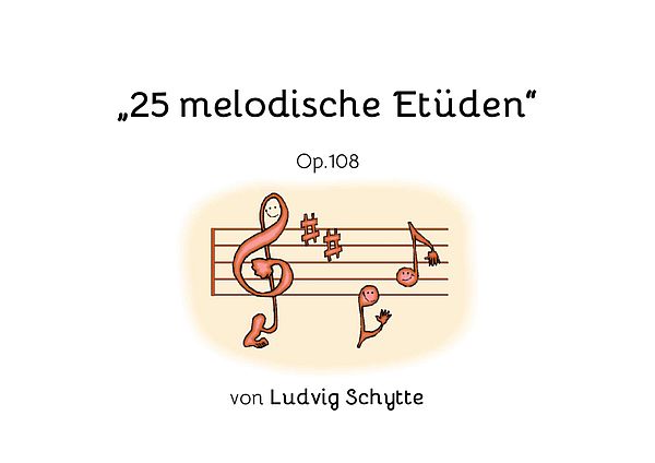 Vorderes Coverbild 25 melodische Etüden op.108