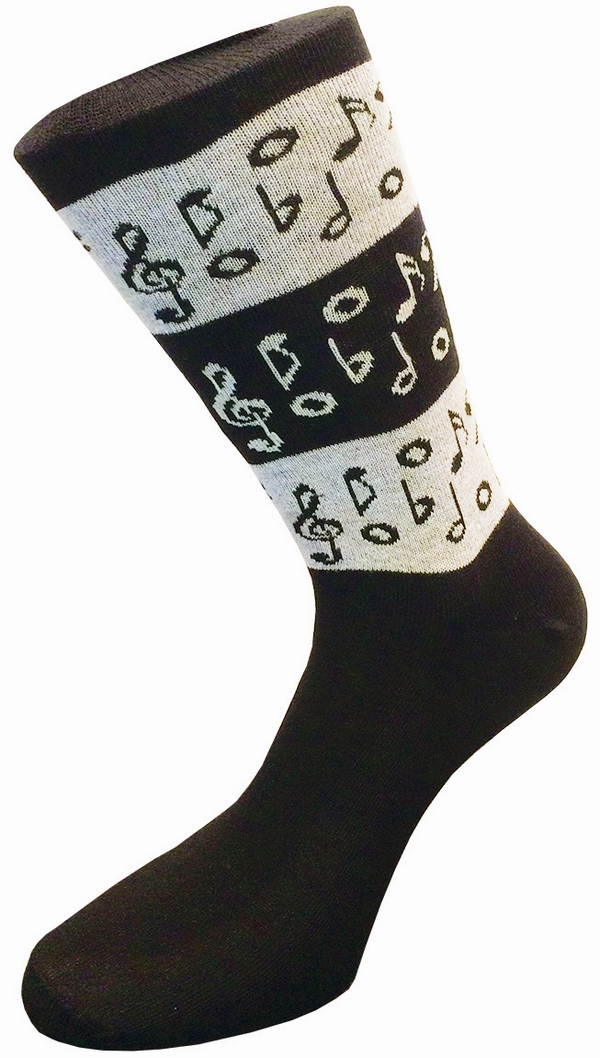 Vorderes Coverbild Socks 'Music Notes' black/white