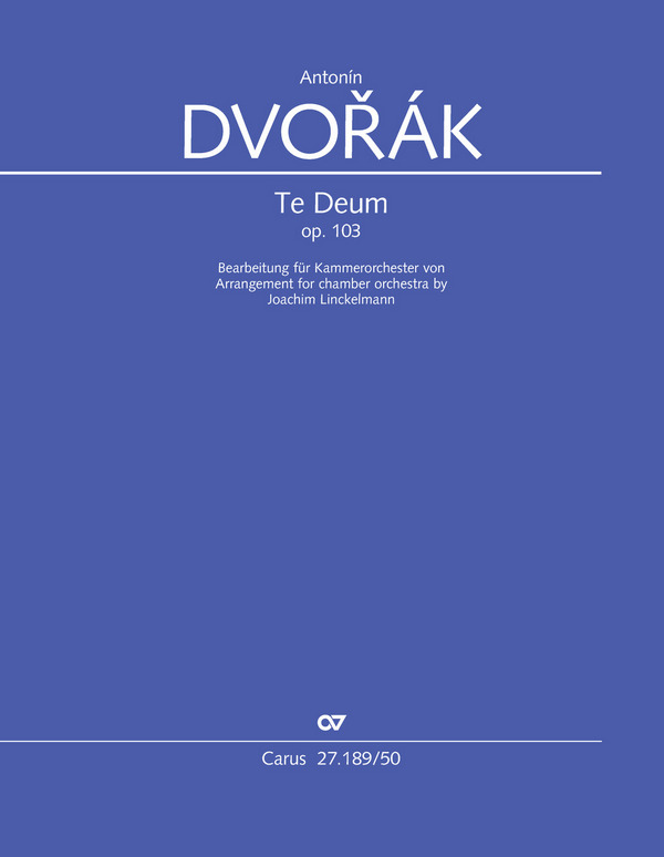 Vorderes Coverbild Te Deum op.103 für Soli (SB), gem Chor und Orchester