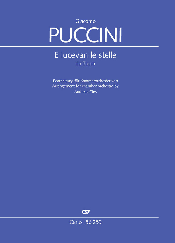 Vorderes Coverbild E lucevan le stelle da 'Tosca'