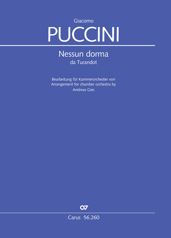 Vorderes Coverbild Nessun dorma da 'Turandot'