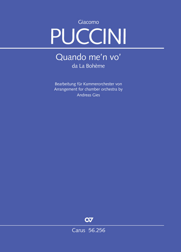 Vorderes Coverbild Quando me'n vo' da 'La Boheme'
