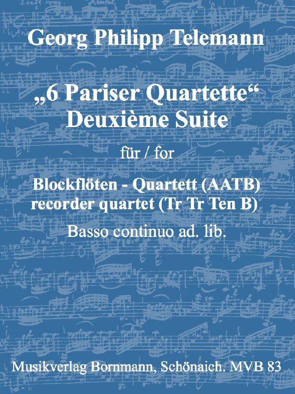 Vorderes Coverbild Deuxième Suite aus '6 Pariser Quartette'