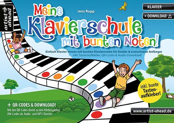 Vorderes Coverbild Meine Klavierschule mit bunten Noten! (+QR-Codes & Download)