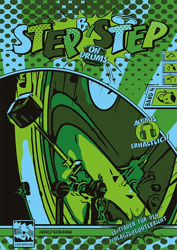 Vorderes Coverbild Step by Step on Drums Vol. 4 (QR-Code)