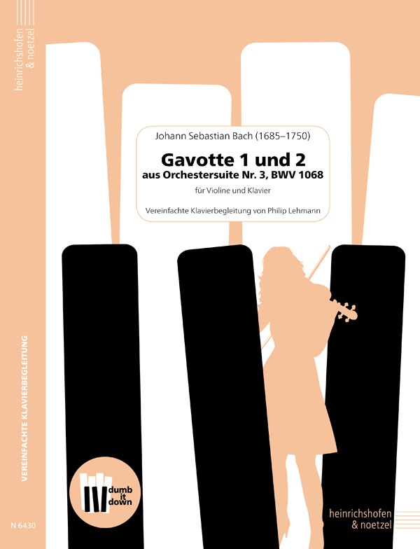 Vorderes Coverbild Gavotte 1 und 2 aus der Orchestersuite Nr.3, BWV 1068  (+QR-Codes)