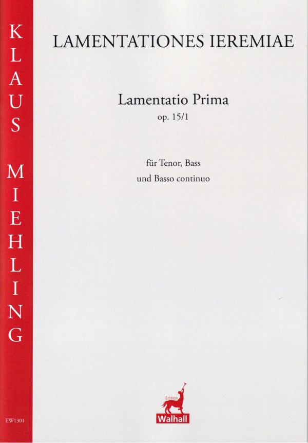 Vorderes Coverbild Lamentatio Prima op.15,1