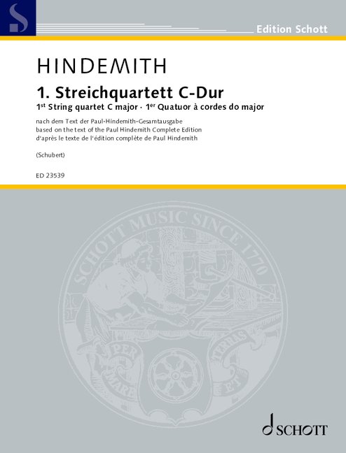 Vorderes Coverbild Streichquartett C-Dur Nr. 1