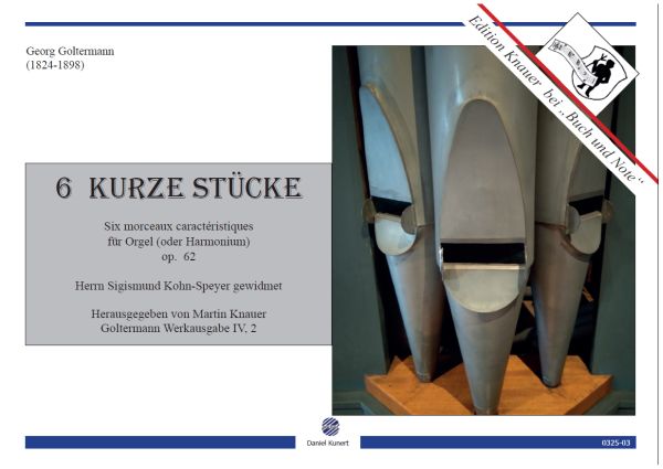 Vorderes Coverbild 6 kurze Stücke op.62 (6 Morceaux caractéristiques)