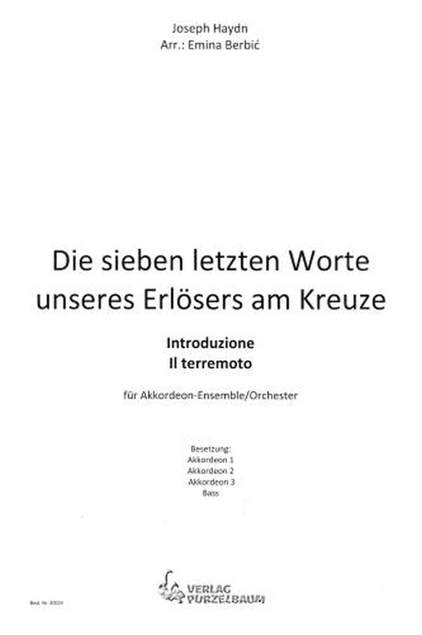 Vorderes Coverbild Die sieben letzten Worte unseres Erlösers am Kreuze