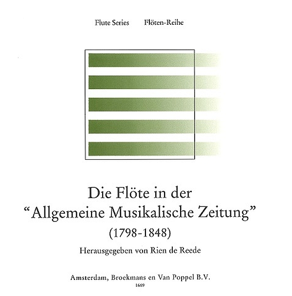 Vorderes Coverbild Die Flöte in der "Allgemeine Musikalische Zeitung" (1798-1848)
