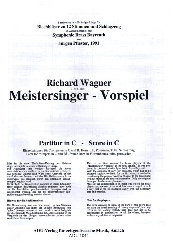 Vorderes Coverbild Meistersinger - Vorspiel