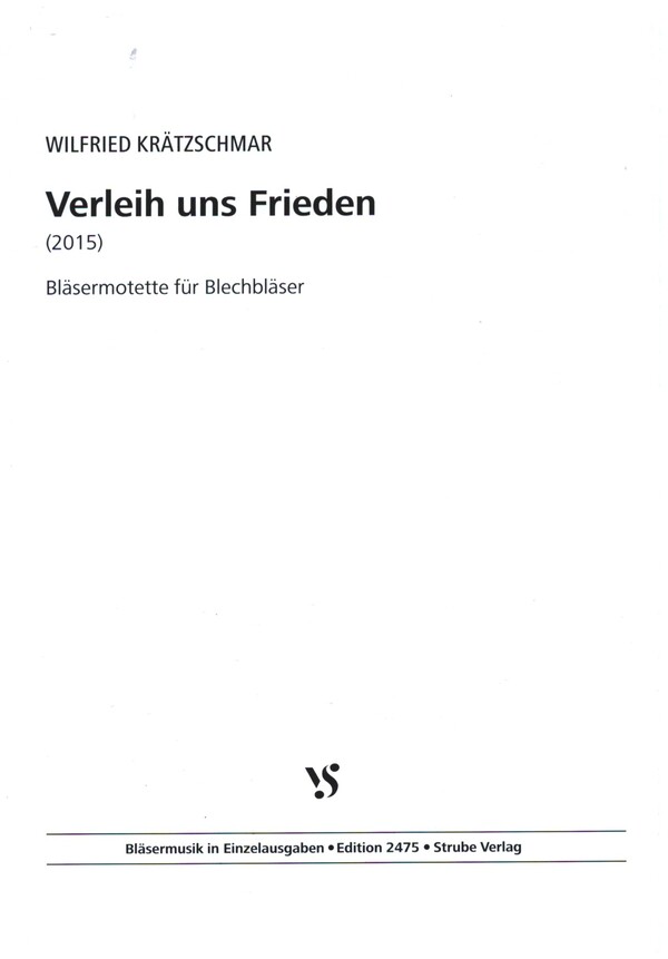 Vorderes Coverbild Verleih uns Frieden - Bläsermotette