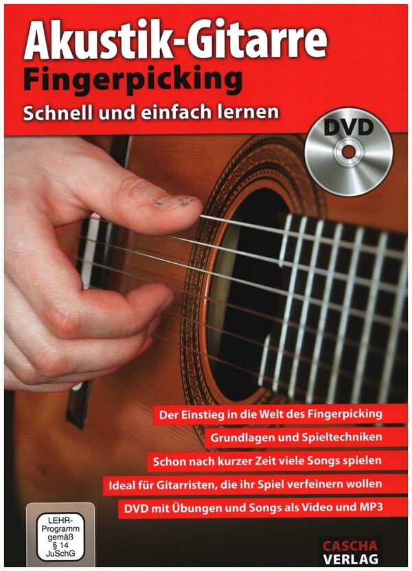 Vorderes Coverbild Akustik Gitarre - Fingerpicking schnell und einfach lernen (+DVD)