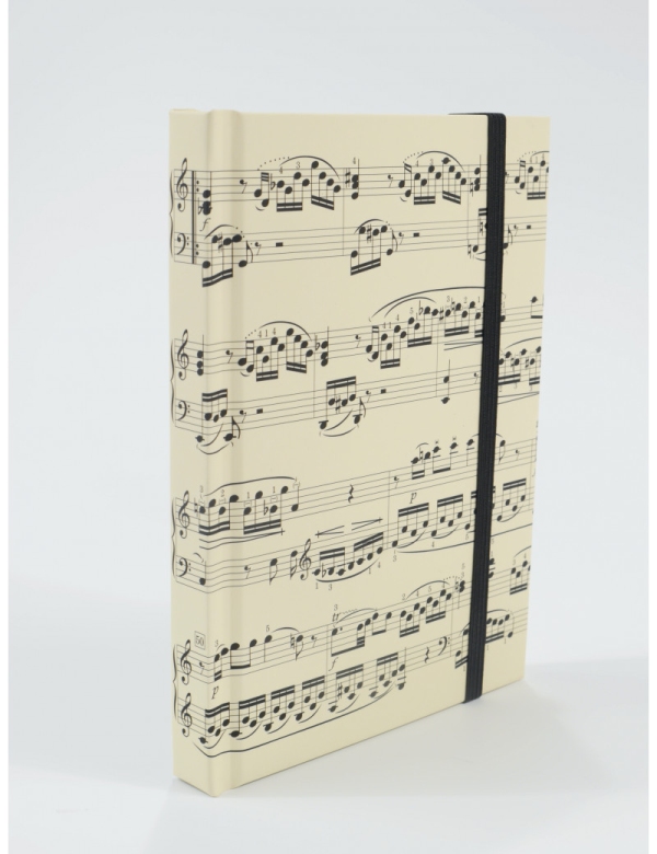 Vorderes Coverbild Notizbuch sheet music creme A6 / 96 Seiten