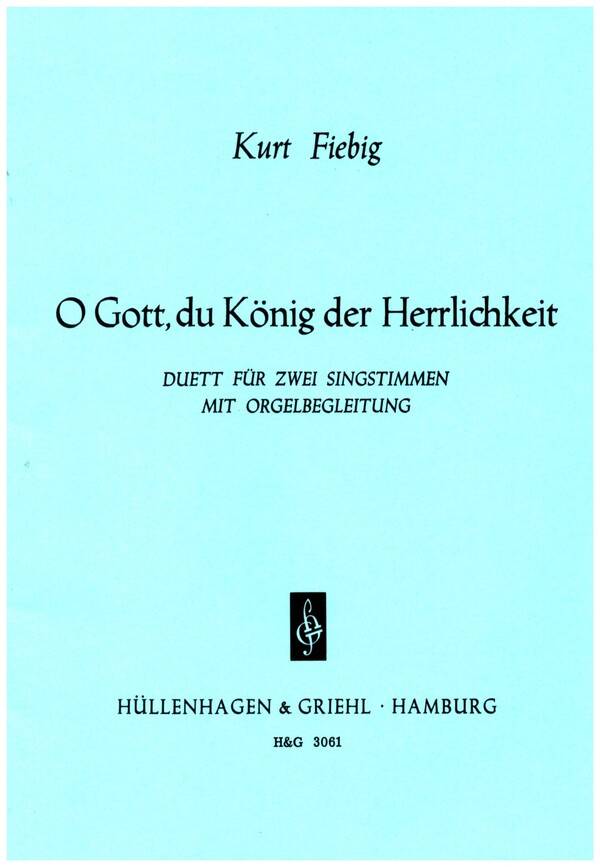 Vorderes Coverbild O Gott du König der Herrlichkeit