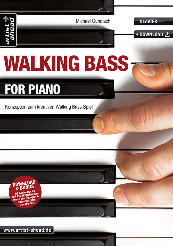 Vorderes Coverbild Walking Bass for Piano (+Online Audio)