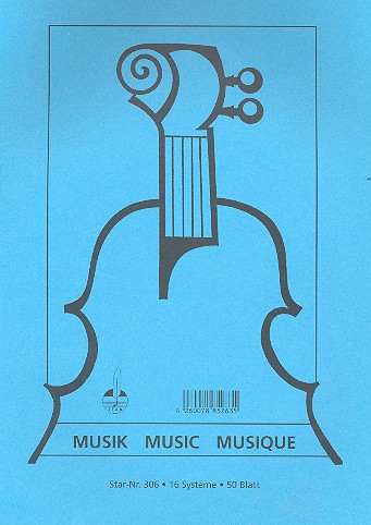 Vorderes Coverbild Notenblock Din A4 16 Systeme