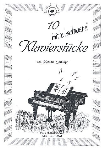 Vorderes Coverbild 10 mittelschwere Klavierstücke