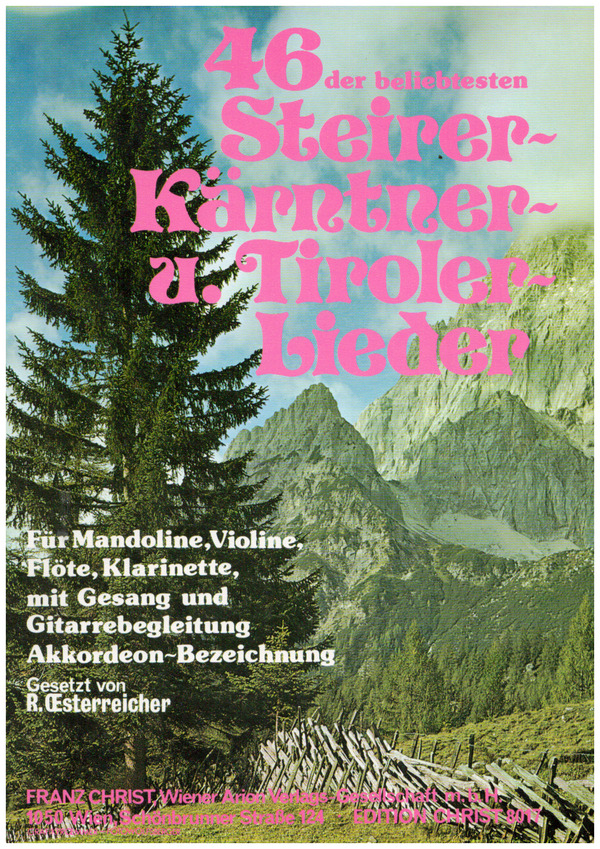Vorderes Coverbild 46 der beliebtesten Kärntner und Tiroler Lieder