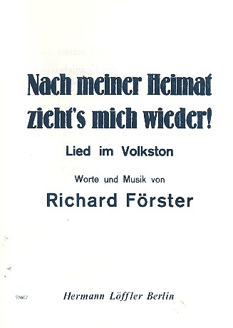 Vorderes Coverbild Nach meiner Heimat zieht's mich wieder