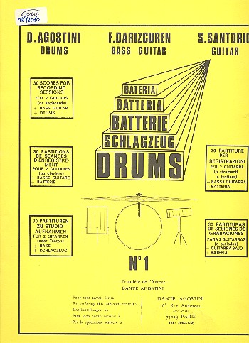 Vorderes Coverbild Drums vol.1 - 30 Scores for recording Sessions