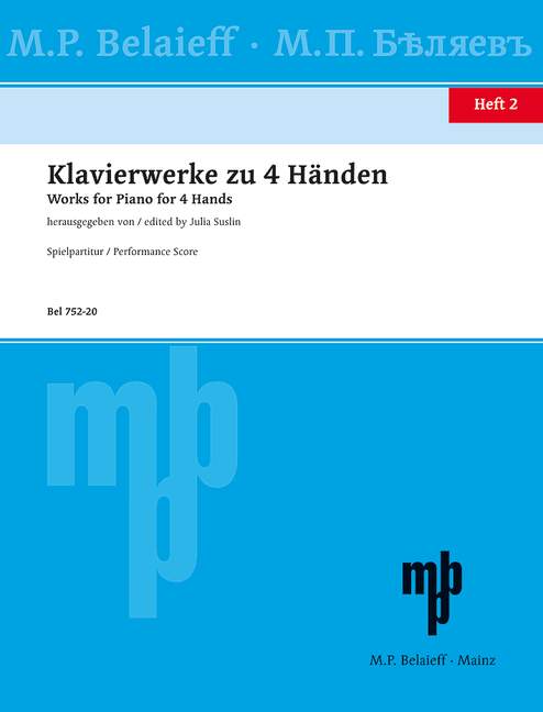 Vorderes Coverbild Klavierwerke zu 4 Händen Band 2 +CD