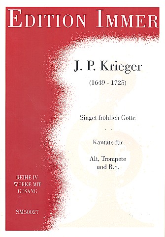 Vorderes Coverbild Singet fröhlich Gotte Kantate