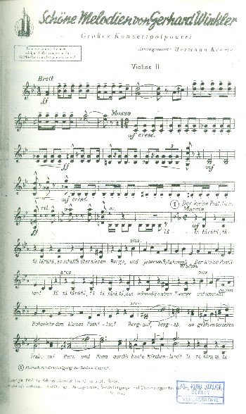 Vorderes Coverbild Schöne Melodien von Gerhard Winkler - Potpourri