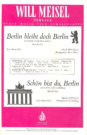 Vorderes Coverbild Berlin bleibt doch Berlin  und  Schön bist du, Berlin
